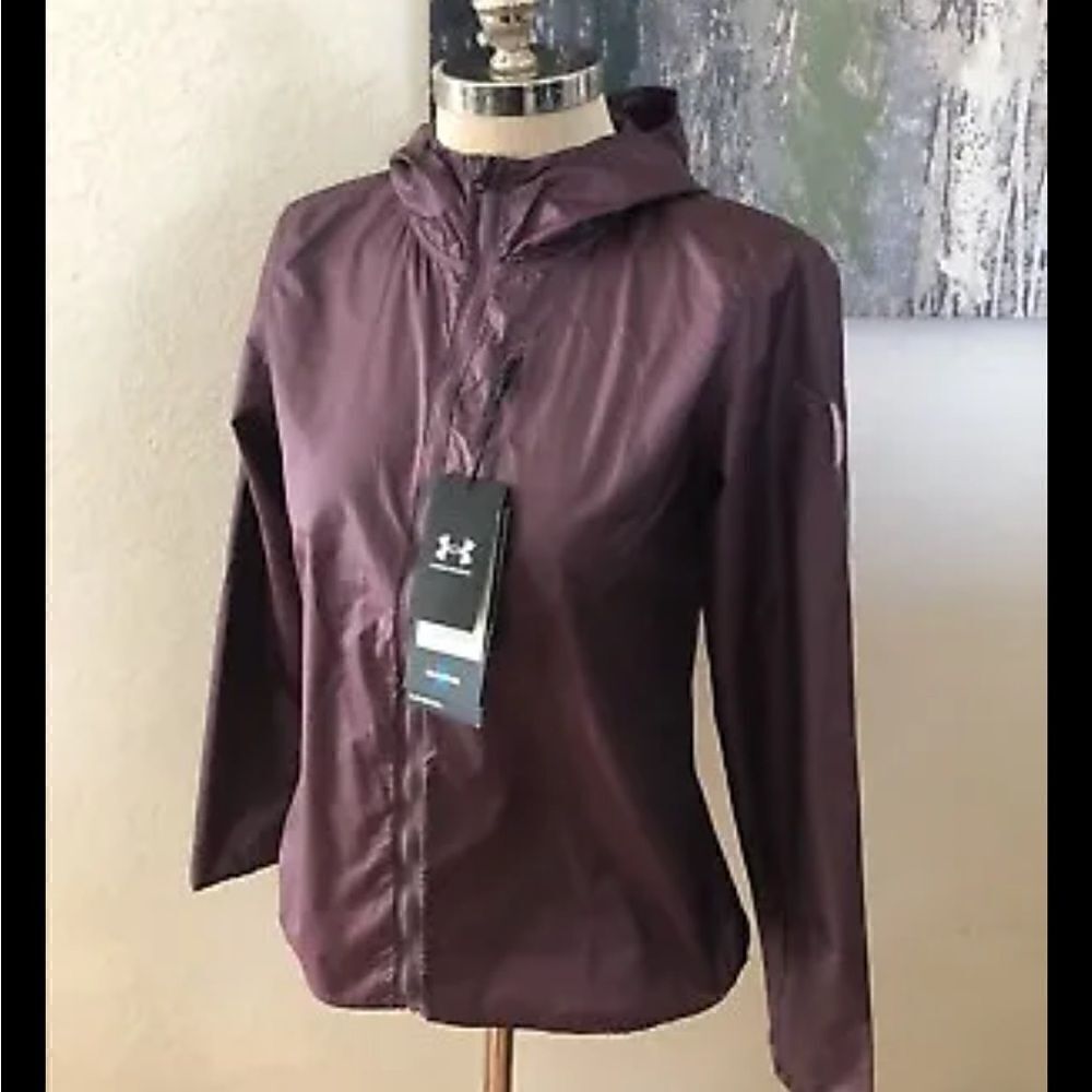 UNDER ARMOUR Storm Pertex Quantum Water Repellent Full Zip Purple Jacket SMALL
